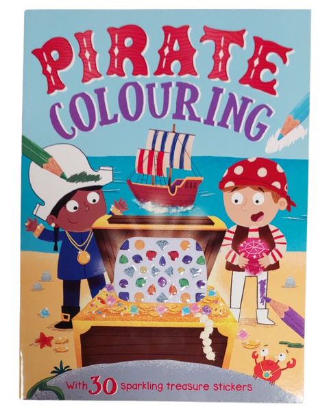 Sparkling Stickers with Pirate Colouring Book
