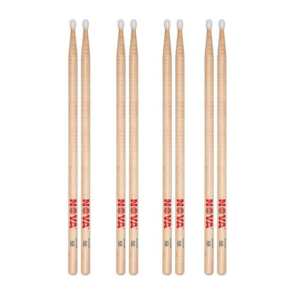 Vic Firth VFN5BN - 5BN Nova Nylon Tip Drum Sticks - Pack of 4
