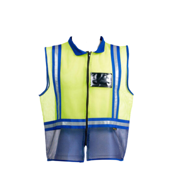 Two Tone Mesh Reflective Vest - Blue/Yellow