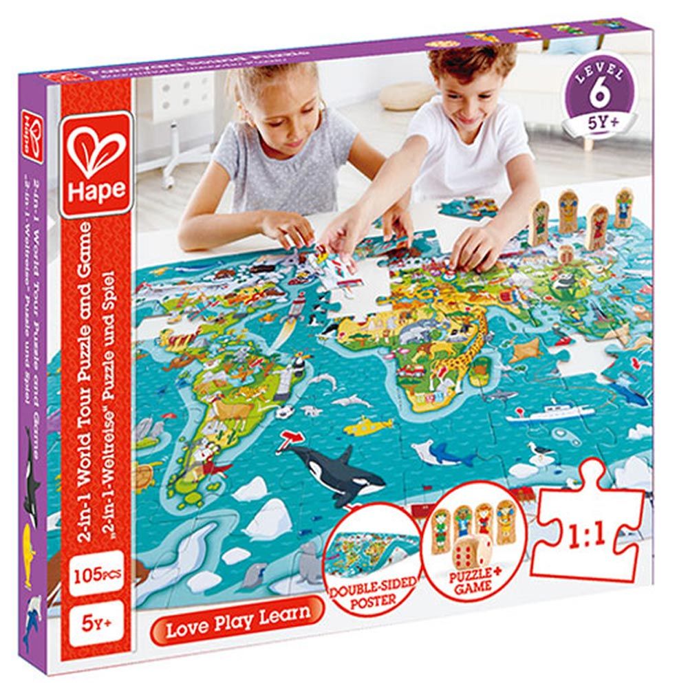 Hape 2 in 1 World Tour Puzzle and Game Shop Today. Get it Tomorrow