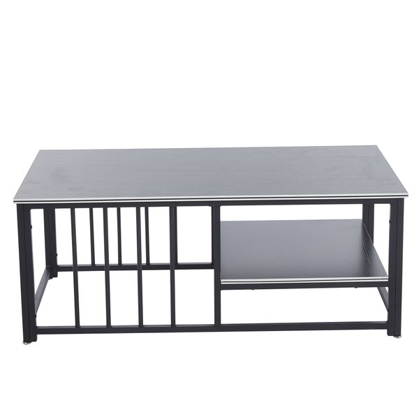 Coffee Table - Living Room Centre Table with Open Shelf
