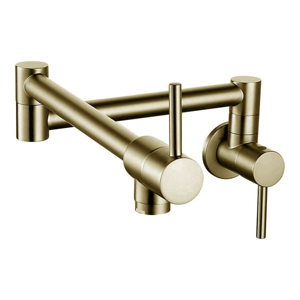 Trendy Taps Premium Kitchen, Brass Modern Pot Filler With Swivel Handle