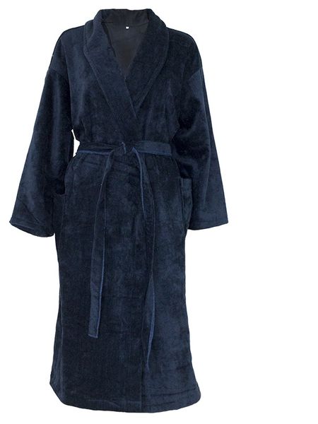 05 Piece Pack - Estate Blue - Velour Shawl Collar Bathrobes
