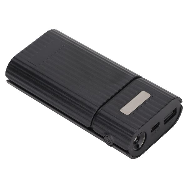 DIY 2-in-1 Mobile Power Bank with 21700 Batteries, TYPEC 2-Way Fast Charge (Black)