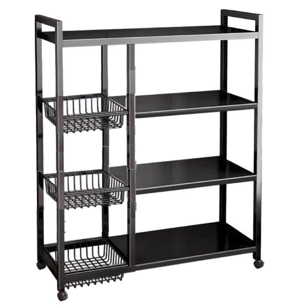 Decor Kitchen Bedroom 4-Tier Metal Heavy Duty Storage Shelving Unit - 108cm