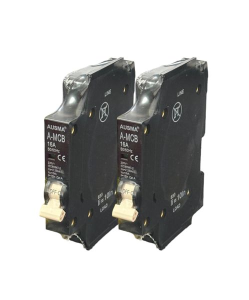 2 x AUSMA Mini Rail Circuit Breakers - 1P 16A