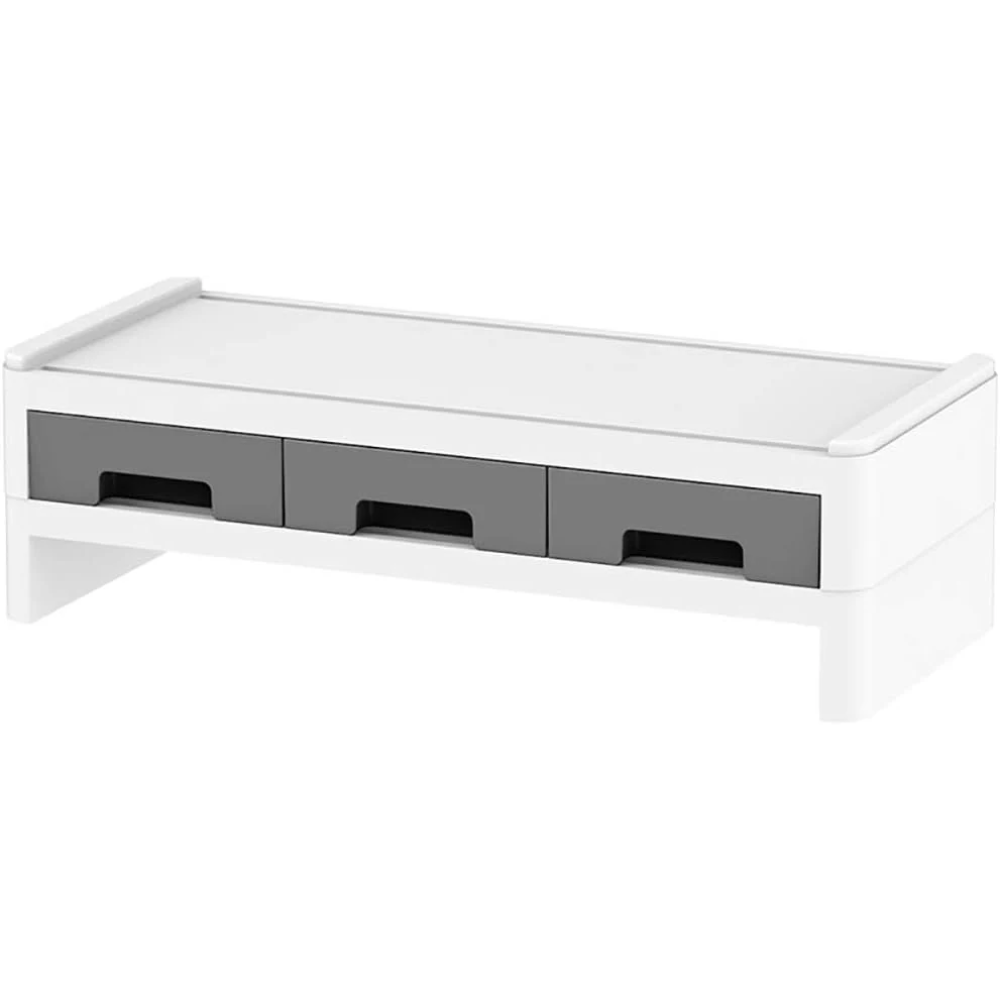 3 Drawer Monitor Stand and Desk Organizer - Grey | Shop Today. Get it ...