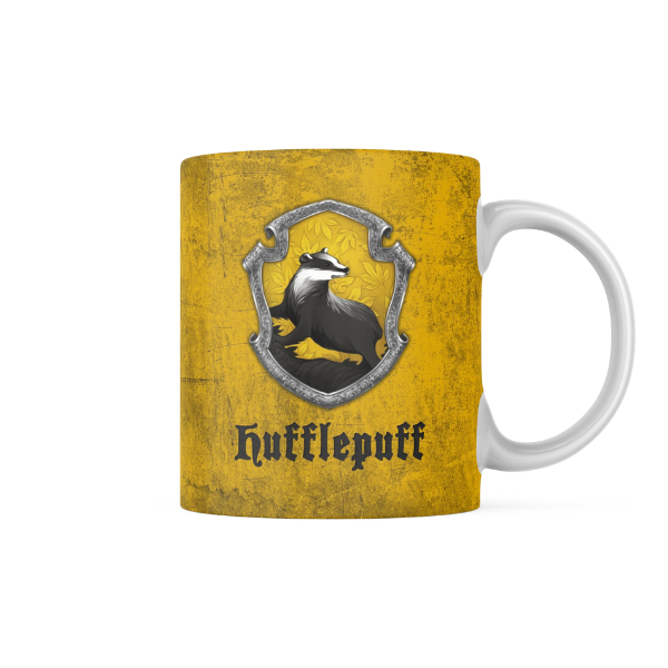 Harry Potter Hufflepuff Themed Printed Coffee Cup and Coaster Set