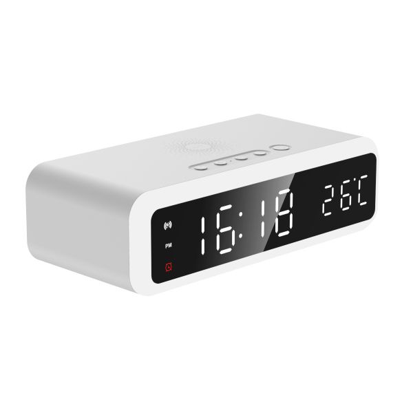 6-in-1 Wireless Charger: Alarm, Pen Holder, Lamp &amp; Fast Charger