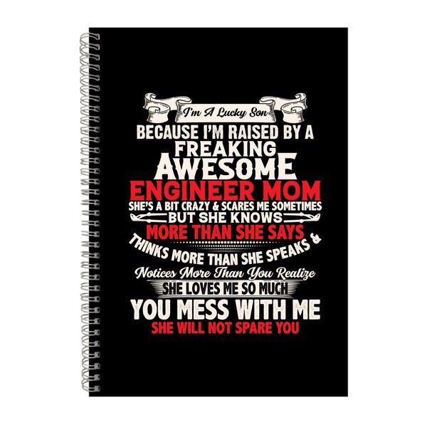 Freaking Awesome Engineer Mom Notebook Engineer Gift Idea A4 Notepad 139