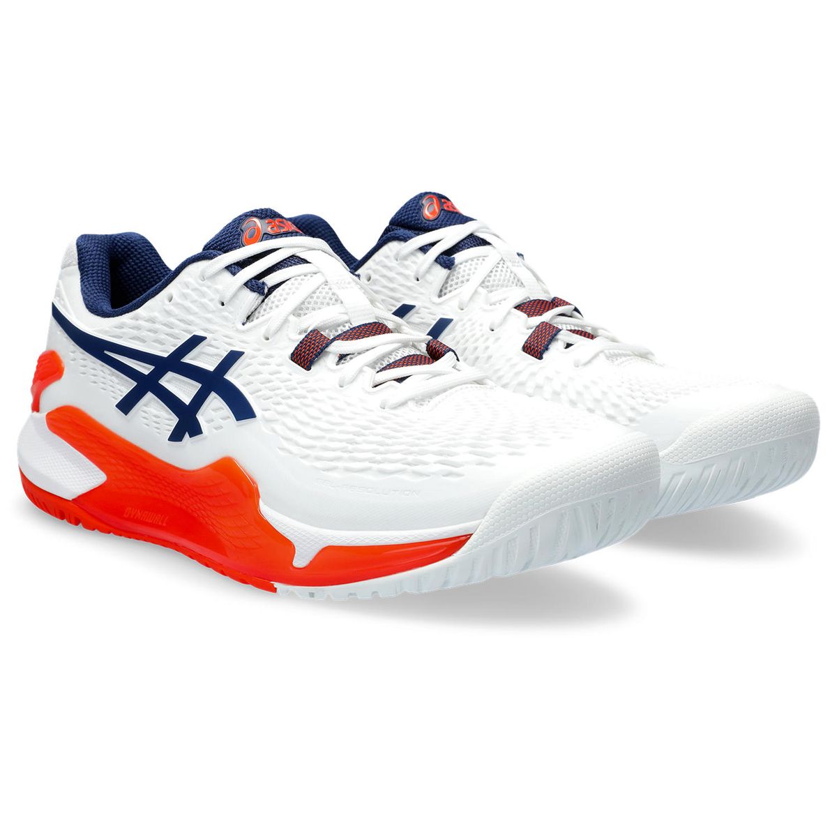 Asics Men's Gel-Resolution 9 Hardcourt Tennis Shoes - White/Blue ...