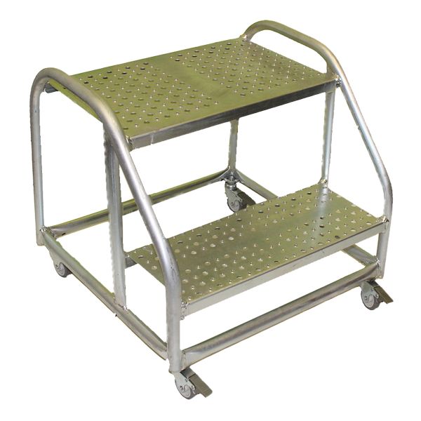2 Step Mobile Ladder with Locking Castor 440mm