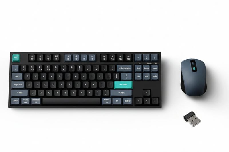 Keychron B33 80% TKL Wireless Keyboard and Mouse Combo - Black/Green