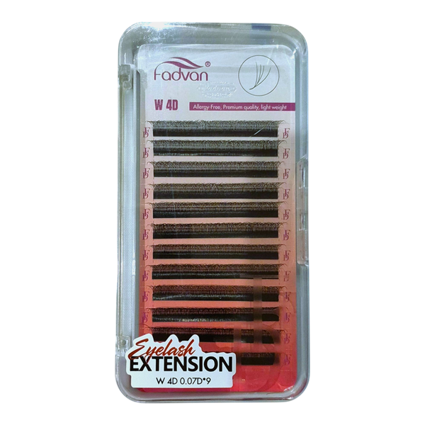 Fadvan- 9mm D-Curl 4D W/Clover Lashes 0.07mm