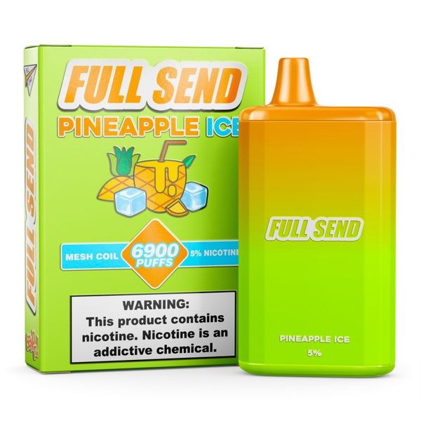 Full Send 6900 Puffs Rechargeable Disposable Vape - Pineapple Ice