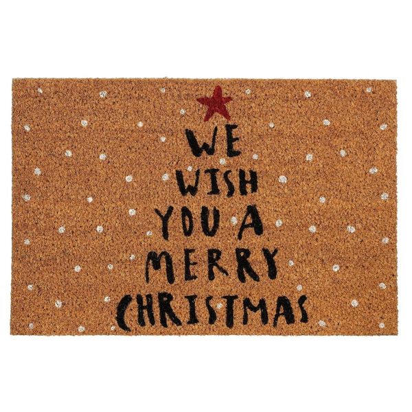 Doormat Merry Christmas Brown Coir