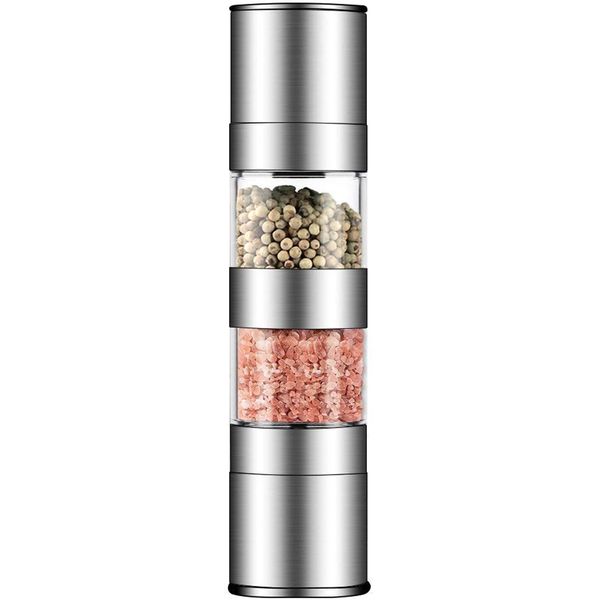 2 In 1 Salt And Pepper Grinder Set Stainless Steel Salt Grinder