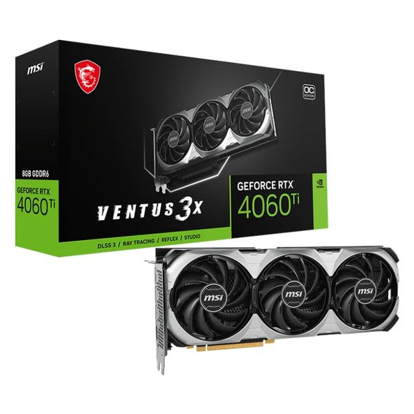 MSI GeForce RTX 4060 Ti VENTUS 3X 8GB E OC Graphics Card