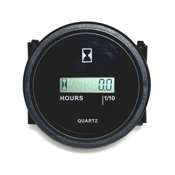 Hour Meter Digital Quartz LCD Round DC