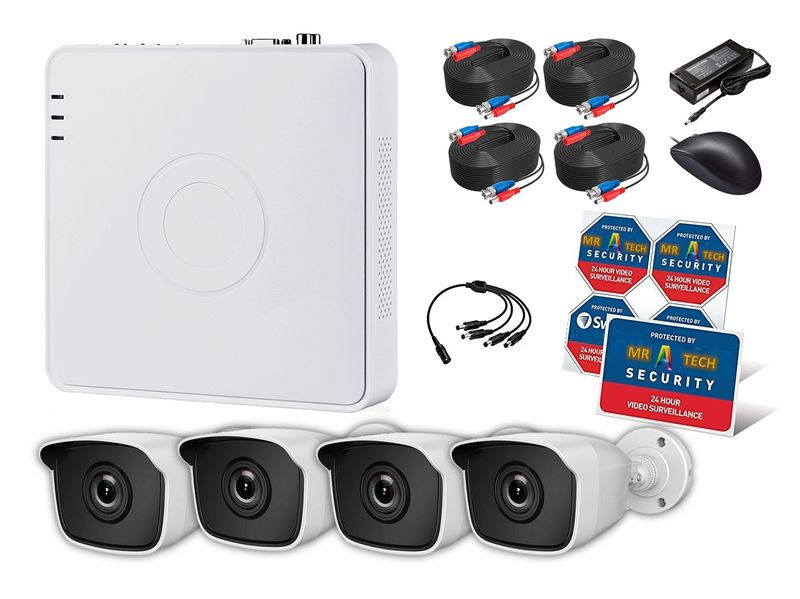 MR A TECH 4 Channel Kit Turbo DVR with 4 Cameras Audio &amp; video (AOC)