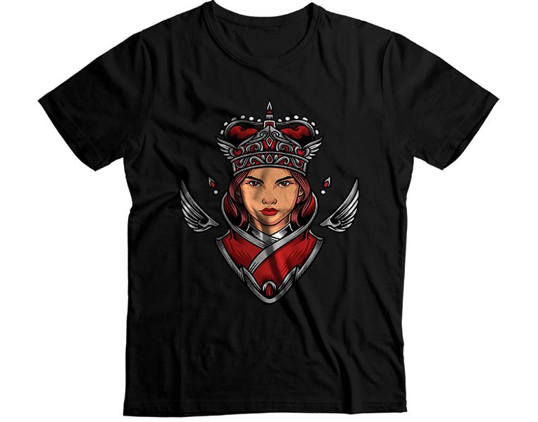 Woman Wearing A Crown T-Shirt
