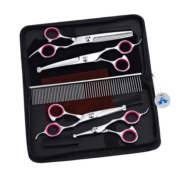 ALANES 7-in-1 Pet Grooming Scissor for Dogs Professional Dog Grooming Kits