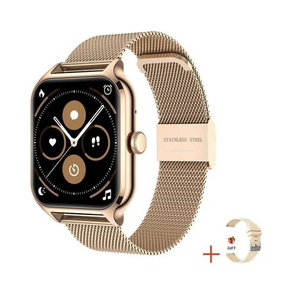 CT Smart Watch for Men, Women Stainless Steel &amp; Silicone strap Rose Gold