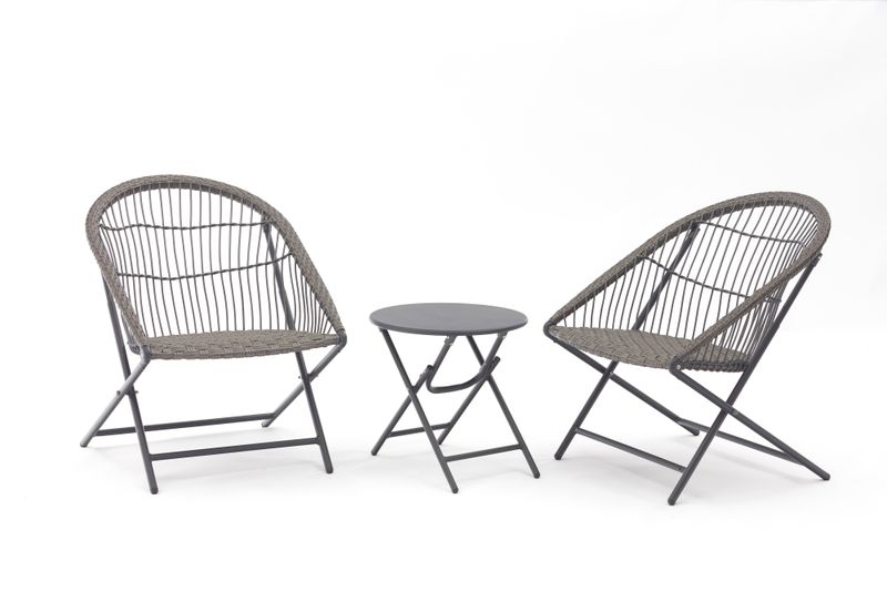 Rattan Indoor And Outdoor Chairs And Round Tables With Multiple Scenes