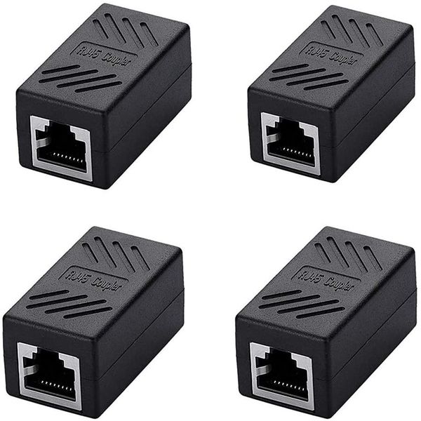 4PCS RJ45 Coupler Ethernet Extender Ethernet Adapter Female to Female
