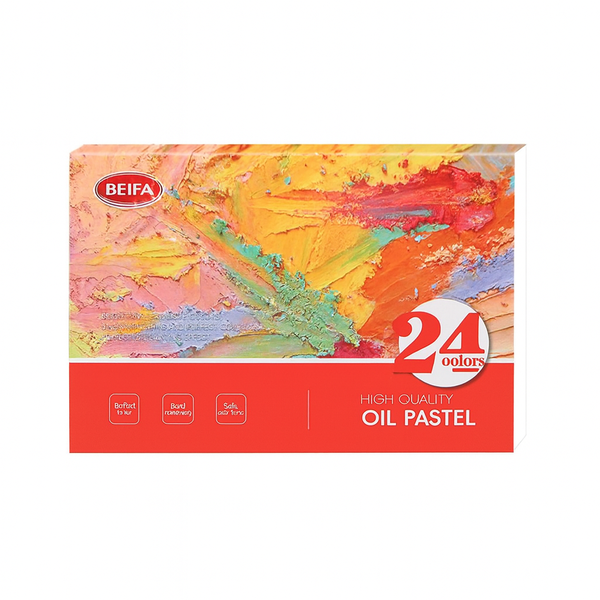 BEIFA 24-Colour Oil Pastel Art Set - Soft &amp; Smooth Drawing Pastel-5 x Boxes