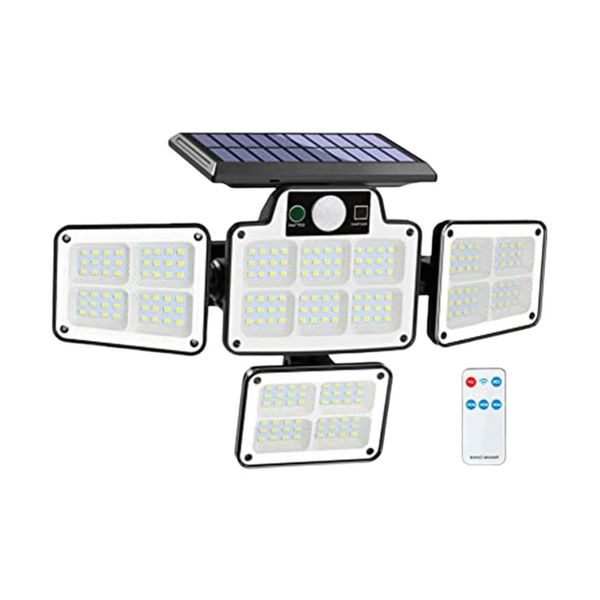 4 Rotatable Heads Solar Wall Lamp With Remote Control