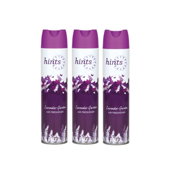 Hints Air Freshener Lavender Garden Aerosol - 3 x 300ml