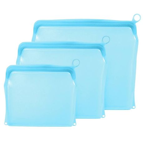 Zip Top® Reusable Silicone Bags – Set of 3 – Teal