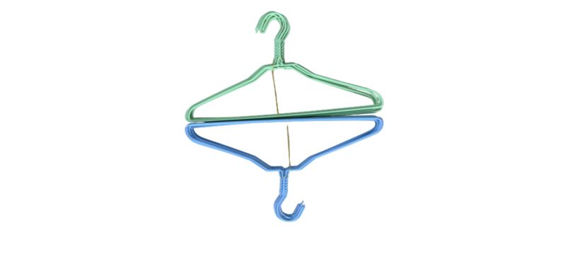 Plastic Dip Fashion Coat Hanger - 16 Pack