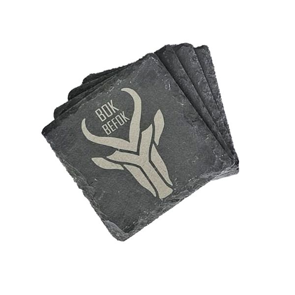 Rugby Slate Drinking Coasters - Bok Befok