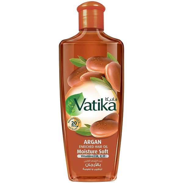 Vatika Argan Enriched Hair Oil Moisture Soft with Vitamins A, E &amp; F - 200ml