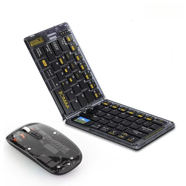 Foldable Wireless Keyboard with Mouse,Compatible with Samsung,Apple andMore