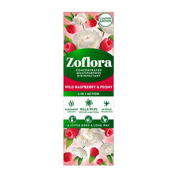 Zoflora Wild Raspberry &amp; Peony Concentrated Disinfectant Pack