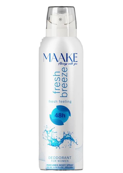 Maake Fresh Breeze Deodorant Spray for Women 200ml Can Perfumed Body Spray