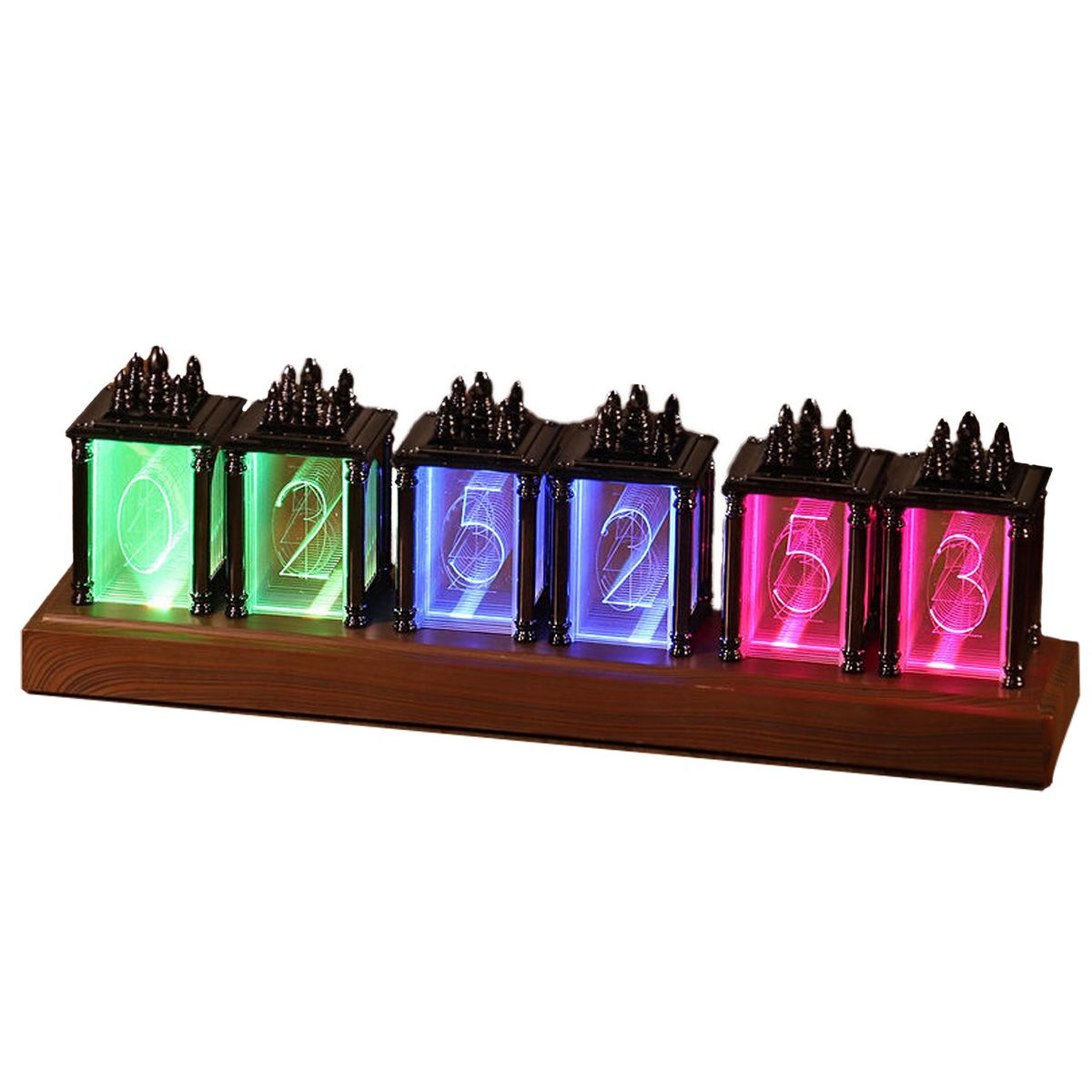 Nixie Inspired LED Digital Clock - Retro-Style Desktop Clock - Best Gift