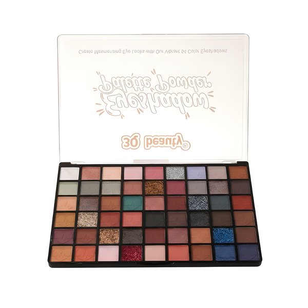 54 Colors Mixed Glitter Eyeshadow Palette with Clear Cover