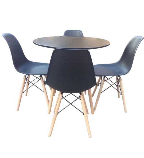 Round Table Set Black Shop Today. Get it Tomorrow!