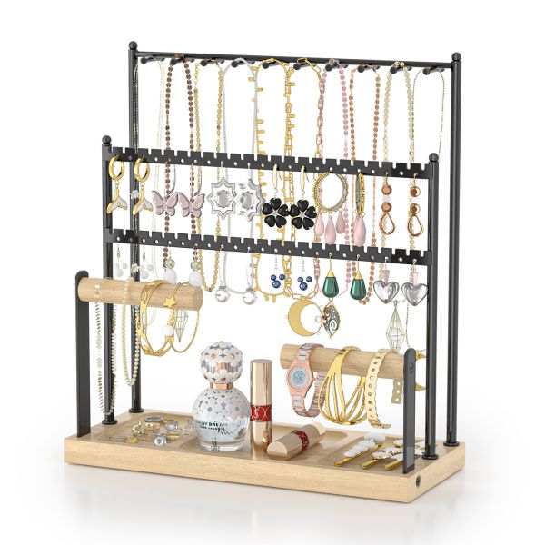 thl Jewelry Holder, Jewelry Organizer, Necklace &amp; Earring Display Stand