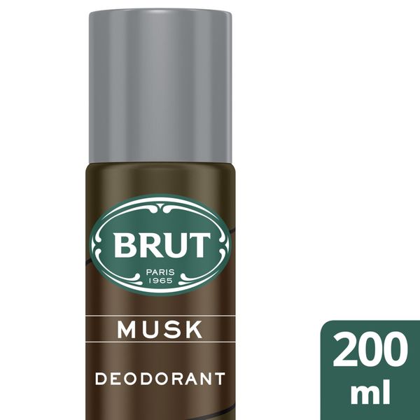 BRUT Musk Aerosol Deodorant Body Spray 200ml