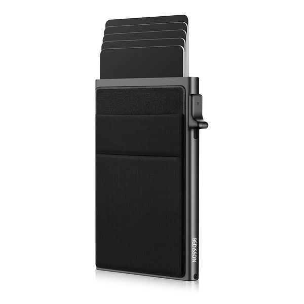 Ultra-slim Wallet for Men - Pop up Card Holder - RFID Blocking Metal Wallet
