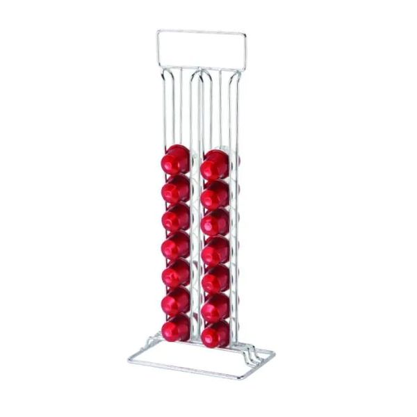 Coffee Capsule Dispenser, Chrome Plated, 36 Pod Nespress