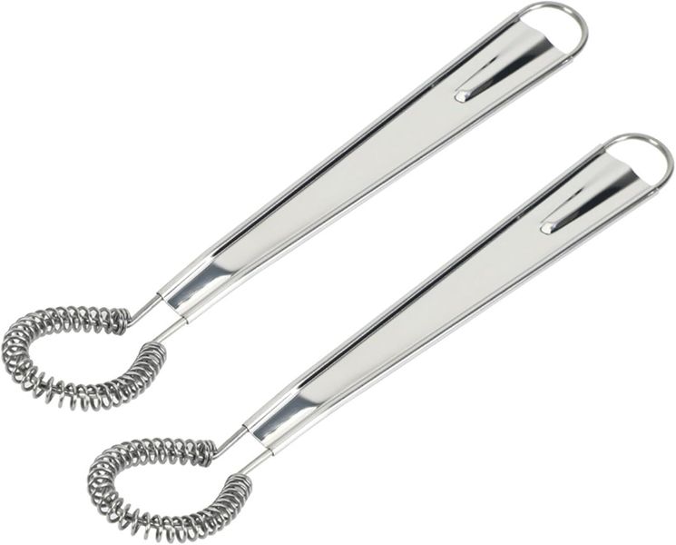 2 Pieces Egg Beater, Stainless Steel Mini Egg Whisk, Spring Coil Whisk