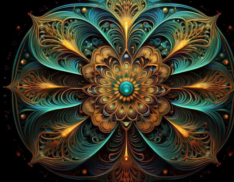 Canvas Home Decor Wall Art - Fractal works 1