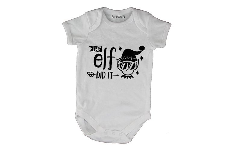 The ELF Did It - Christmas - Short Sleeve - Baby Grow