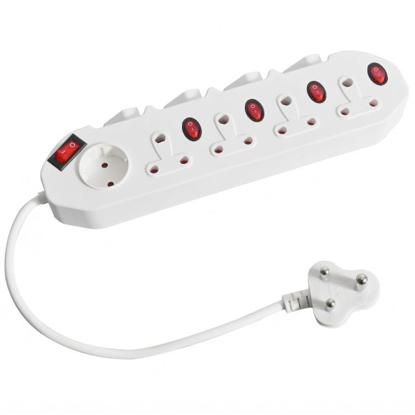 9 Ways Multi Socket-Outlet SF-N09K with Main &amp; Individual Switches